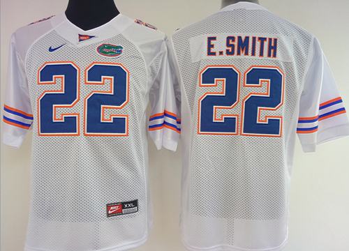 Gators #22 Emmitt Smith White Women's Stitched NCAA Jersey